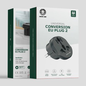 مبدل برق 3 به 2 گرین لاین Green Lion Universal Conversion EU Plug 2