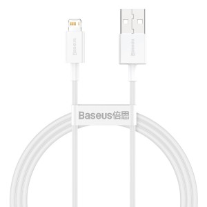 کابل شارژ USB به لایتنینگ بیسوس مدل Superior CALYS-A02 طول 1 متر توان 2.4 آمپر