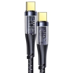 کابل شارژ USB-C به USB-C یوسمز مدل US-SJ574 طول 1.2 متر توان 100 وات