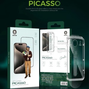گلس شفاف پیکاسو Picasso گرین لاین آیفون iPhone 13/13 Pro