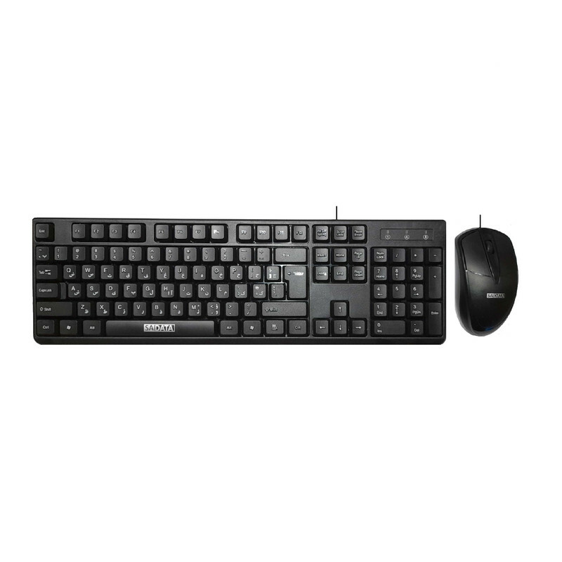 ست کیبورد و ماوس سادیتا مدل SKM-1301 | با حروف فارسی حک شده