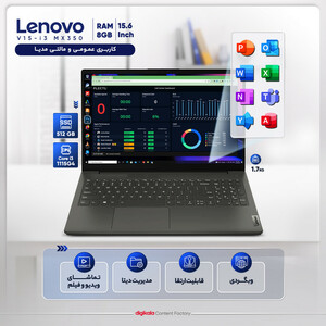 لپ تاپ 15.6 اینچی لنوو V15 i3 1315U  16GB 512SSD IRIS کاستوم شده