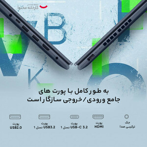 لپ تاپ ایسوس Vivobook X1502ZA i7 12700H | ۸GB رم و ۵۱۲GB SSD | گارانتی شرکتی معتبر