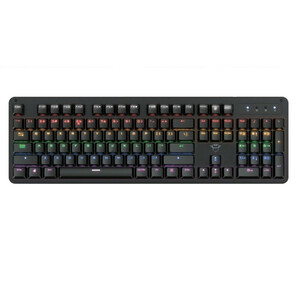 کیبورد مکانیکی گیمینگ HP مدل MAZZ GXT 863 با سوئیچ تق‌تق، نور RGB و عمر بالا