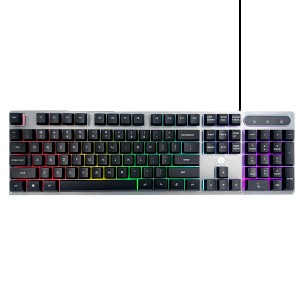 کیبورد گیمینگ HP K100 با نور RGB، کلیدهای WASD متمایز و طراحی مقاوم