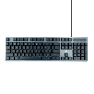 کیبورد گیمینگ HP K100 با نور RGB، کلیدهای WASD متمایز و طراحی مقاوم