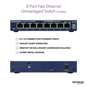سوئیچ شبکه هشت پورت Netgear FS108