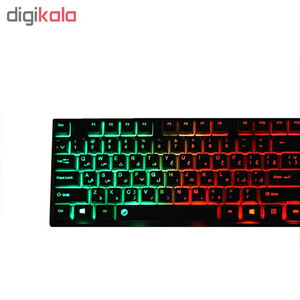 کیبورد گیمینگ بی‌اند مدل BK-7120 RGB با نورپردازی رنگی و قابلیت Anti-Ghosting | دارای گارانتی معتبر شرکت وارد کننده