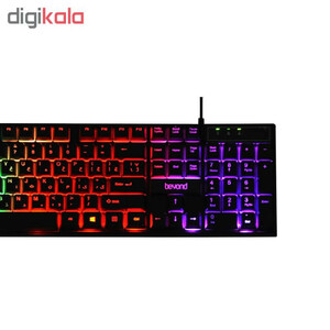 کیبورد گیمینگ بی‌اند مدل BK-7120 RGB با نورپردازی رنگی و قابلیت Anti-Ghosting | دارای گارانتی معتبر شرکت وارد کننده