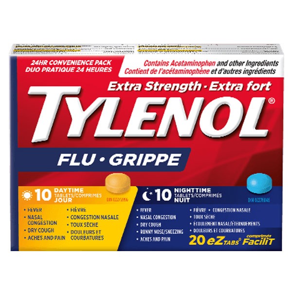 قرص آنفولانزا تایلنول Tylenol Fluمناسب روز و شب