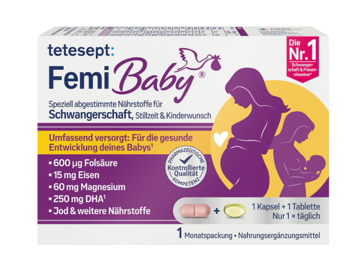 قرص مکمل تخصصی فمی بیبی تتسپت tetesept Femi Baby