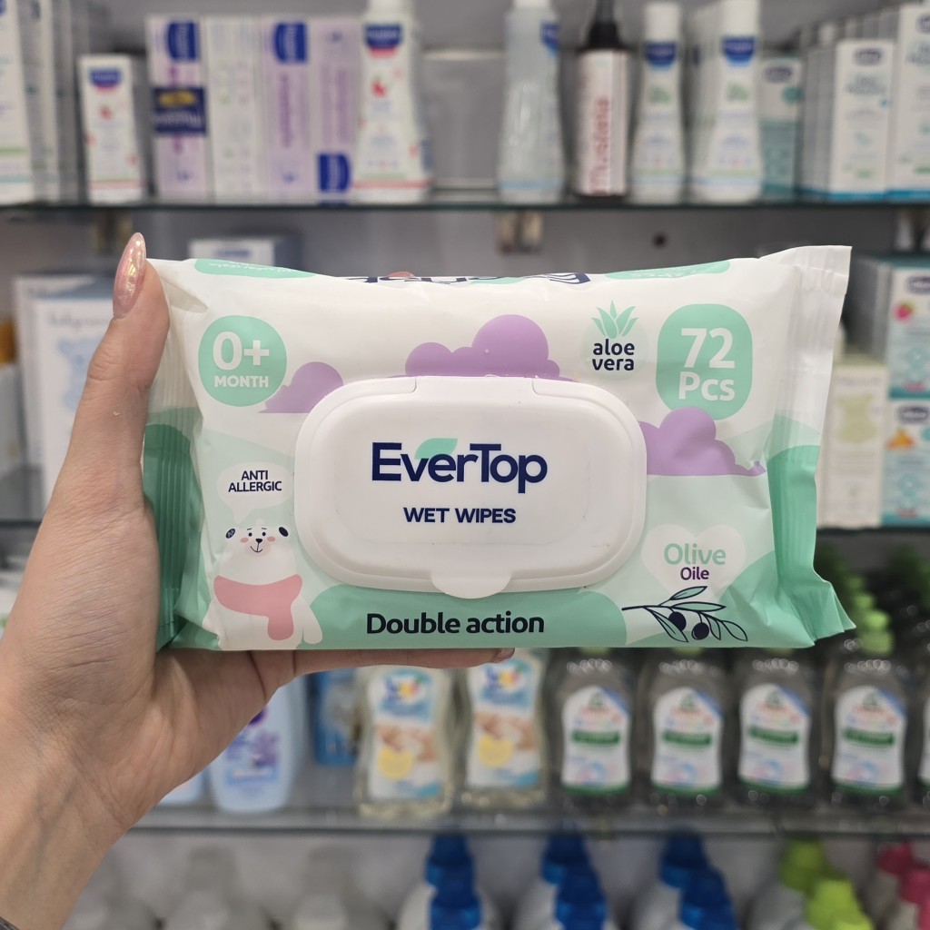 دستمال مرطوب 72 عددی ضد حساسیت اورتاپ EverTop