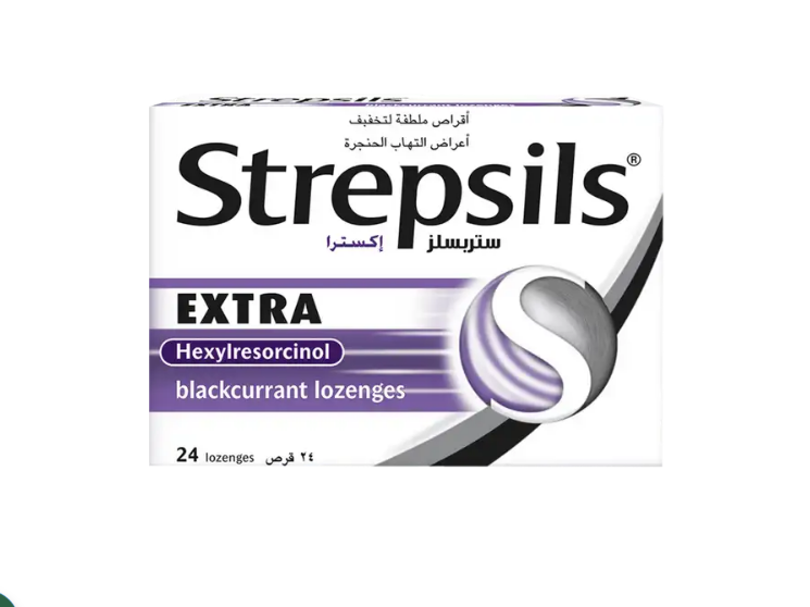 قرص بیحس کننده قوی گلو درد استرپسیلز اکسترا Strepsils Extra