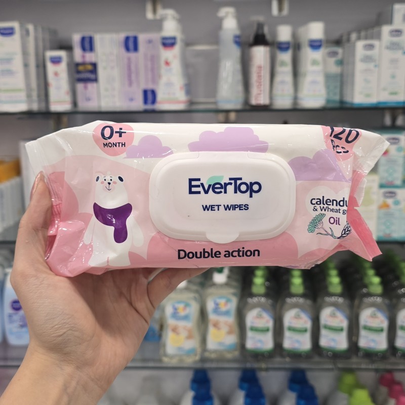 دستمال مرطوب 120 عددی اورتاپ EverTop