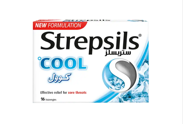 قرص گلو درد با طعم خنک منتول استرپسیلز Strepsils