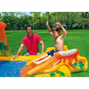 استخر فواره دار طرح دایناسور همراه با سرسره Intex 57444