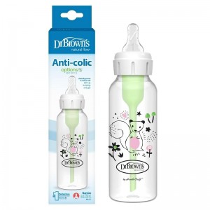 شیشه شیر طلقی طرحدار لاغر آپشن پلاس دکتر براون Dr Brown’s
