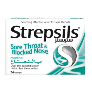 قرص مکیدنی گلو درد و گرفتگی بینی استرپسیلز Strepsils