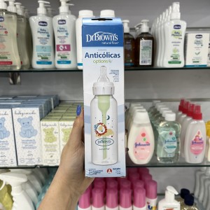 شیشه شیر طلقی لاغر طرحدار آپشن پلاس سری جدید دکتر براون Dr Brown’s