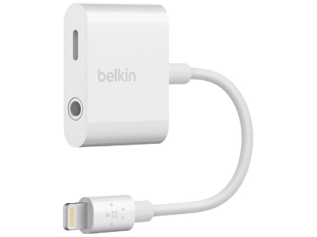 مبدل لایتنینگ به صدا AUX و پورت شارژ بلکین مدل F8J212