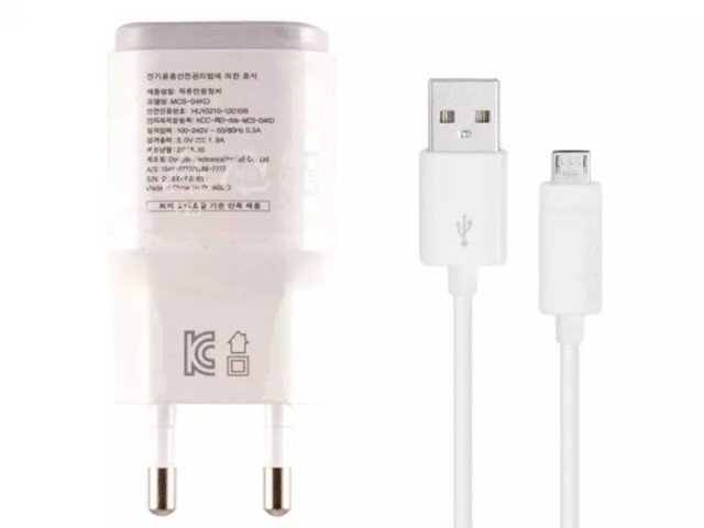 شارژر دیواری اصلی ال جی مدل MCS-04 بهمراه  کابل میکرو یو اس بی
