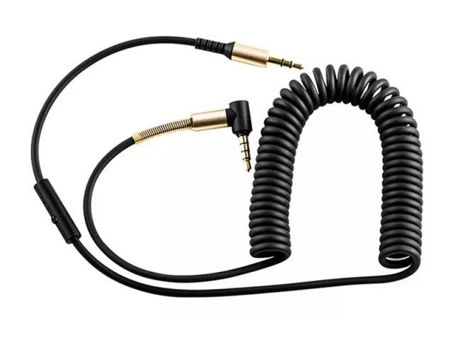کابل  AUX میکروفون دار هوکو  مدل UPA02 Spring 3.5 mm Stereo With Controls Aux