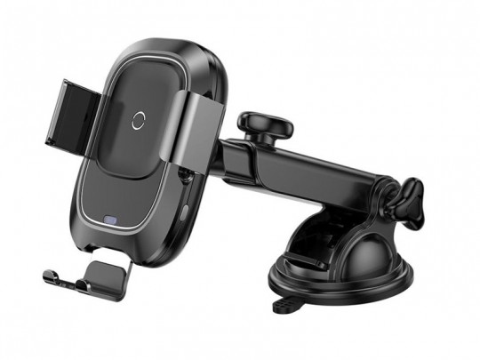 پایه نگهدارنده و شارژر وایرلس گوشی موبایل بیسوس مدل  Smart Vehicle Bracket Wireless Charger (Adsorption