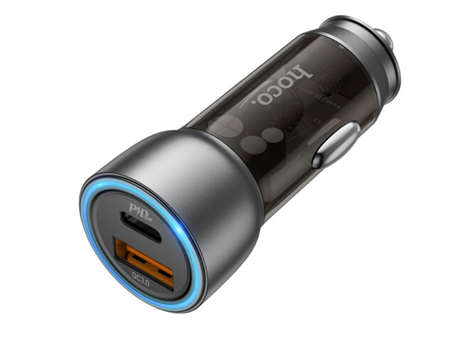 شارژر فندکی 43 وات هوکو مدل NZ8 Sprinter 43W dual port PD25W+QC3.0 car charger