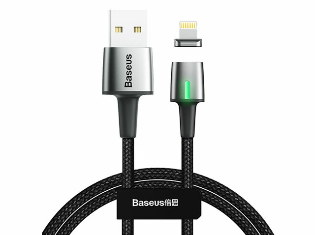 کابل آهنربایی لایتنینگ بیسوس Baseus Lightning Zinc Magnetic Cable 2m/1.5A