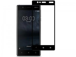 محافظ صفحه نمايش تمام چسب مدل 3D Glass مناسب برای گوشی نوکیا 3