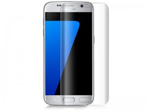 محافظ صفحه نمايش دور چسب شیشه‌ای خمیده مناسب برای گوشی موبايل سامسونگ S7 Edge