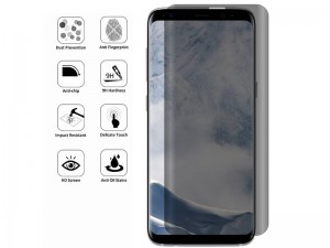 محافظ صفحه نمايش دور چسب Full Glass مناسب برای گوشی موبايل سامسونگ S8 Plus