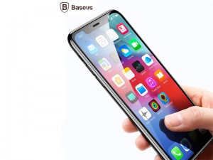 محافظ صفحه نمايش بیسوس مدل Full Coverage Curved Tempered Glass Protector مناسب برای گوشی موبایل آیفون Xs Max