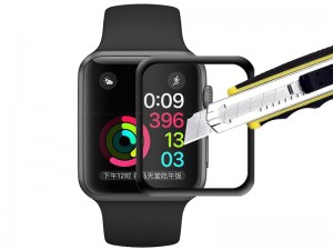 محافظ صفحه نمایش تمام چسب مدل Tempered Glass مناسب برای ساعت هوشمند اپل واچ 42mm