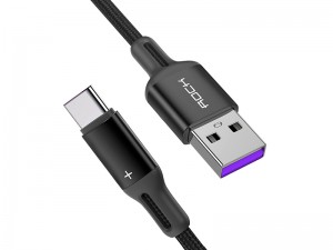 کابل سوپر فست شارژ تایپ سی راک مدل R2 RCB0731 Super Fast Charge