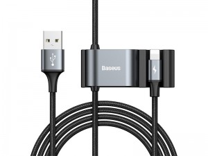 مبدل سه کاره بیسوس مدل Special Data Cable for Backseat مناسب برای سرنشینان عقب خودرو