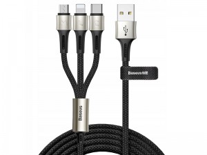 کابل سه سر بیسوس مدل Caring 3in1 Cable