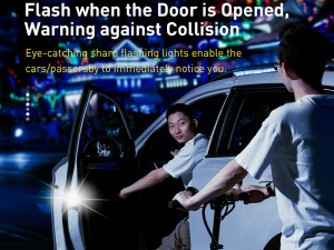 چراغ هشدار دهنده درب خودرو بیسوس مدل Door open warning light CRFZD-01 بسته دو عددی