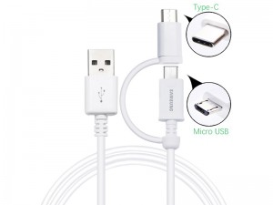 کابل دو کاره سامسونگ مدل USB Type-A to Micro USB & Type-C (غیر اصل)
