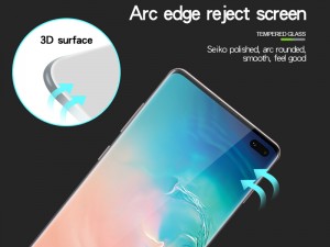 محافظ صفحه نمایش گرین مدل 3D Curved Hot Benoing Glass مناسب برای گوشی موبایل سامسونگ S10 پلاس