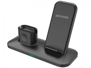 شارژر بی سیم سه کاره پرودو مدل PD-W01 3-in-1 Charging Station مناسب برای شارژ گوشی آیفون، ایرپاد و اپل واچ