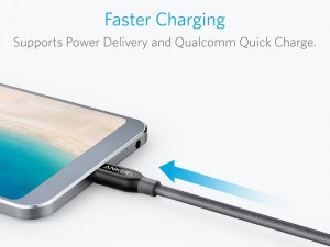 کابل  دو سر تایپ سی انکر مدل A8187 PowerLine Plus به طول 0.9 متر