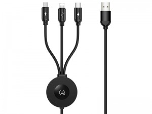 کابل سه سر یوسمز مدل US-CC088 با قابلیت شارژ وایرلس اپل واچ سری 1 تا 5