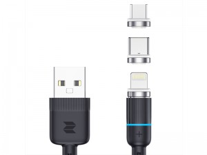 کابل مگنتی فست شارژ سه سر راک اسپیس مدل G10 3 in 1