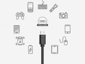 کابل تبدیل USB به MicroUSB یونیتک مدل C4050BK (پک 2 عددی)