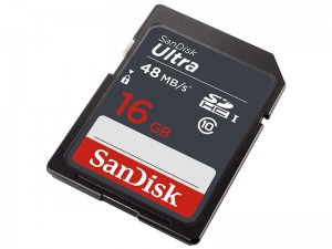 کارت حافظه SDHC سن دیسک مدل Ultra کلاس 10 استاندارد UHS-I سرعت 48MB/s ظرفیت 16 گیگابایت