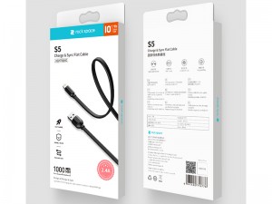 کابل فست شارژ لایتنینگ راک اسپیس مدل RCB0779 S5