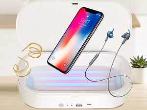 دستگاه ضد عفونی کننده گوشی موبایل ارلدام مدل OD-KFX001 با قابلیت شارژ وایرلس