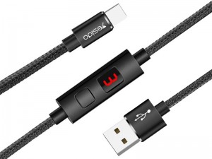کابل فست شارژ لایتنینگ یسیدو مدل CA46 Timing Cut Off Data Cable دارای قطع کن تایمر دار