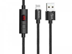 کابل فست شارژ لایتنینگ یسیدو مدل CA46 Timing Cut Off Data Cable دارای قطع کن تایمر دار